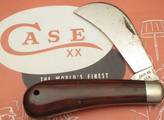 Vintage Case XX "Hawkbill"  Pocket Knife RARE Walnut Handles Amazing Condition!!