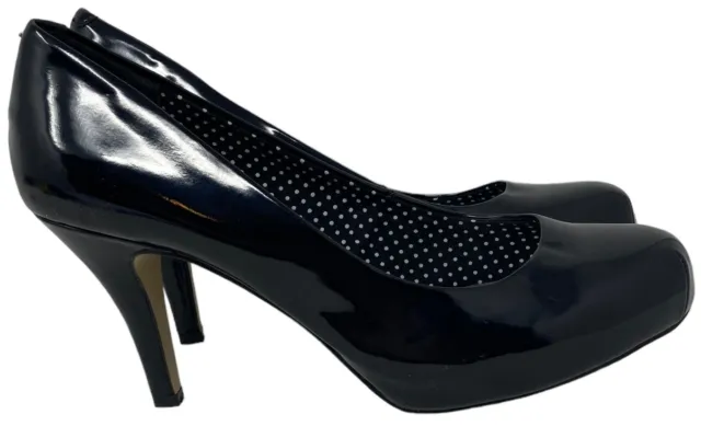 Madden Girl Women’s Size 8.5 Getta Classic Heel Black Vegan Platform Patent