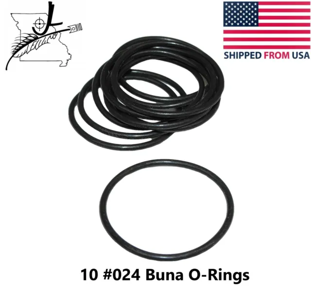 10x #024 Buna-N Nitrile 70 O-Ring 1 1/8"ID X 1 1/4"OD X 1/16" CS Seal Oring FS