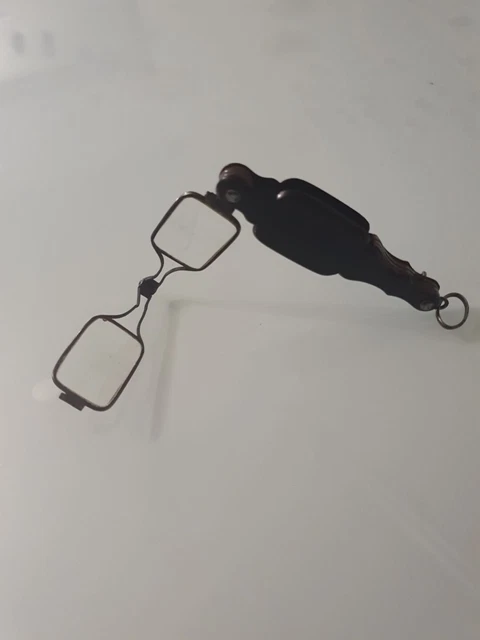 ANCIENNE LUNETTES - Pince nez - Lorgnon ancien en métal 1920's EUR 25