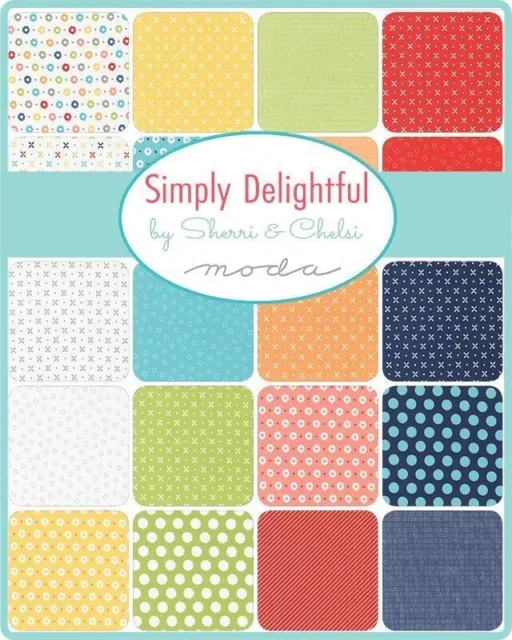 Moda Jelly Roll - SIMPLY DELIGHTFUL - 100% Patchwork Cotton Fabric