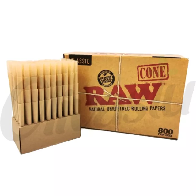 RAW Classic Pre-Rolled King Size Cones - 800 Cones MEGA PACK! UK