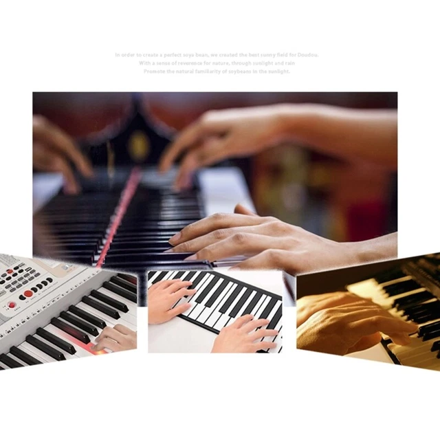 Leave No Residues, Removable Piano Keyboard Keys Stickers for Beginners Learning