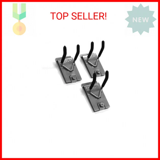Proslat 13011 Double 4-Inch Locking Hooks Designed for Proslat PVC Slatwall, 3-P