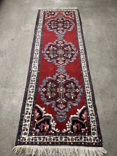 Wunderschöner Handgeknüpfte Perserteppich Hamadan Läuferteppich Rug ca 77X235cm