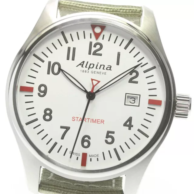 Alpina Star timer AL-240S4S6 Date white Dial Quartz Men's Watch_684075