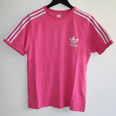 T-shirt donna ADIDAS Originals Classic logo trifoil 3 righe rosa anelli taglia: S