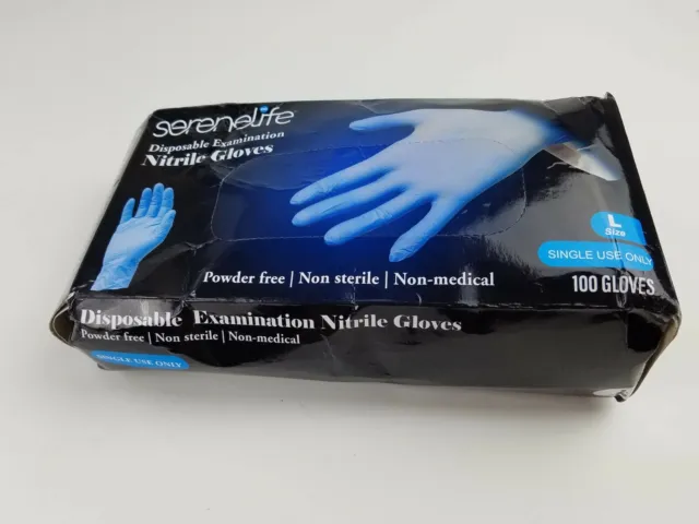 100 un. guantes desechables de nitrilo - guantes industriales suaves, nitrilo y vinilo