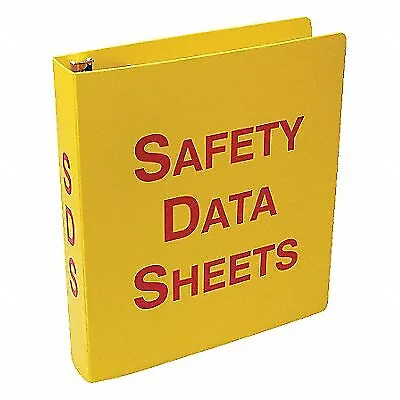 Binder: SDS Safety Data Sheets, 2 1/2 in Binder Ring Size, 11 5/8 in Overall Ht,