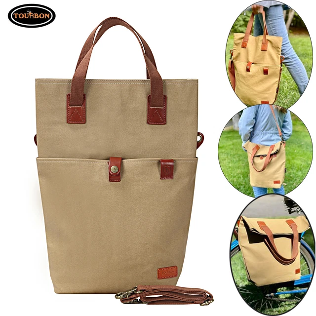 TOURBON BIKE PANNIER Shoulder Bag Bicycle Rear Rack Clip on Messenger
