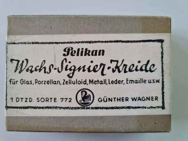 Vintage Pelikan 772 Wachs-Signier-Kreide 12 x Signierkreide Wachskreide weiß