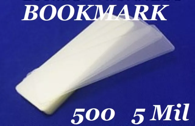 Laminating Pouches Sleeve 500 Bookmark Small 5 Mil  2-1/8 x 6 Extra Clear, Gloss