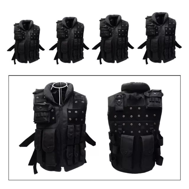 Tactical Vest Holster Molle Police  Gear Plate Carrier Black