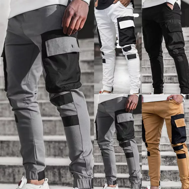 Pantalon De Jogging Décontracté Pour Hommes Pantalon De Survêtement Cargo #