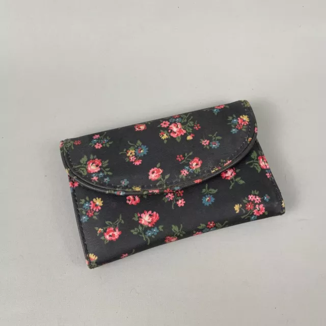 Cath Kidston Purse Wallet Envelope Blue Floral Pattern Card Holder Coin Trifold