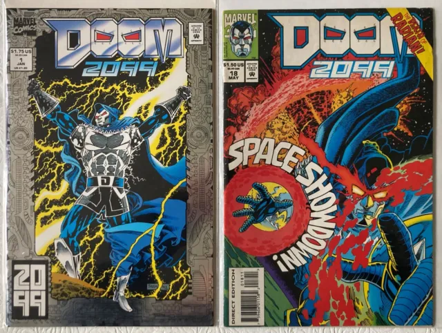 Marvel Comics Doom 2099 2 book lot #1 & #18 1st appearance MCU Speculation  Hot