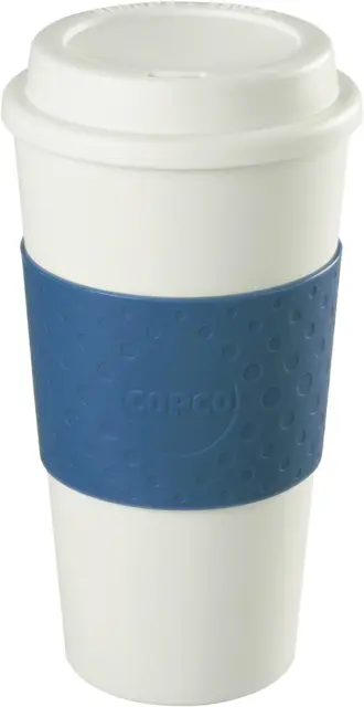 Copco 2510-9966 Acadia Double Wall Insulated Travel Mug with Non-Slip Sleeve, 16