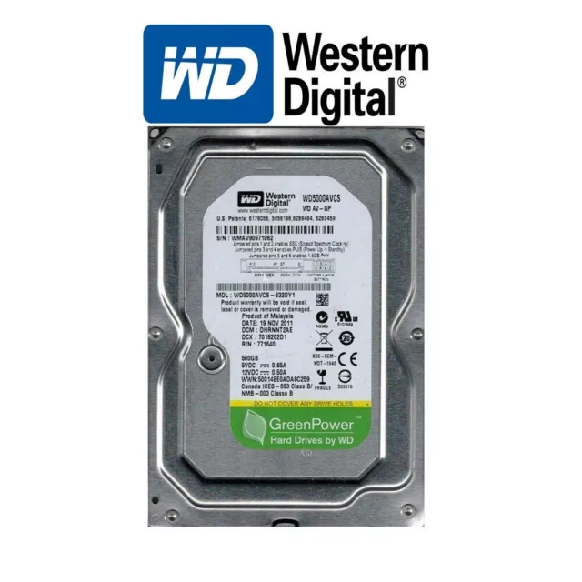 WESTERN DIGITAL WD AV-GP (500GB, SATA-300, 16MB Buffer) WD5000AVCS-632DY1