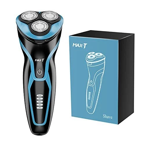 Afeitadora eléctrica MAX-T para hombre, uso húmedo y seco para hombre afeitadora eléctrica con ventana emergente