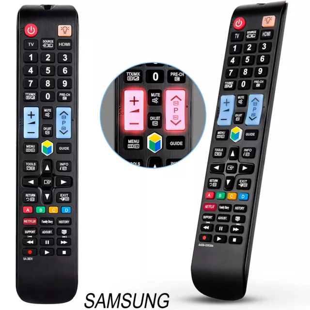 MANDO TV A DISTANCIA para SAMSUNG NETFLIX COMPATIBLE SMART TV TELEVISION LCD LED