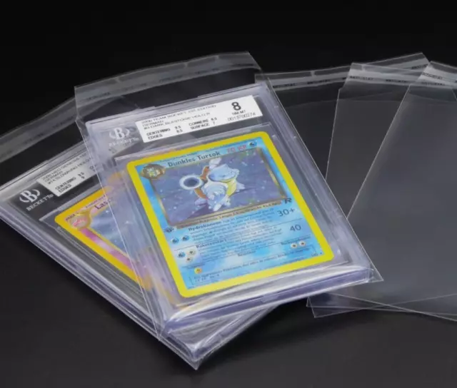 50x Pokemon BGS Sleeve Beckett Grading Graded Card "Schutzhüllen" Folien Karten