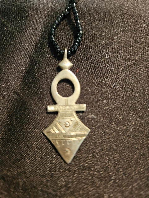Handmade Berber Vintage Boho Old Cross Pendant African Tuareg Tribal Necklace