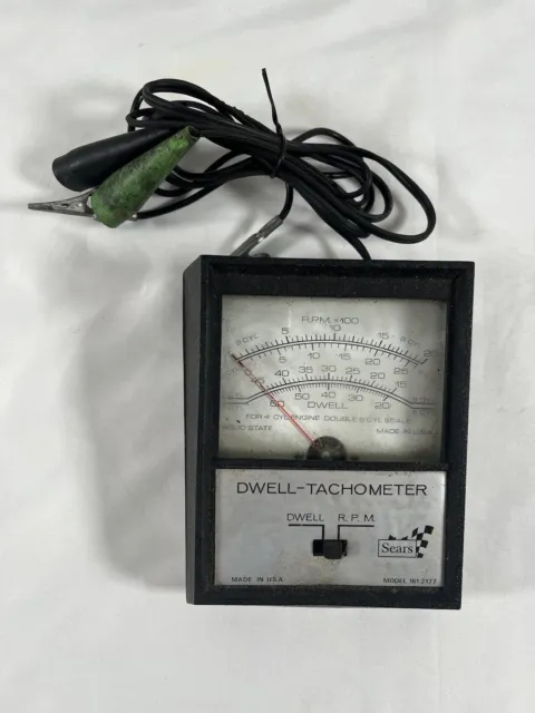 VTG SEARS DWELL TACHOMETER Voltage RPM 161.2177 Diagnostic Tool USA