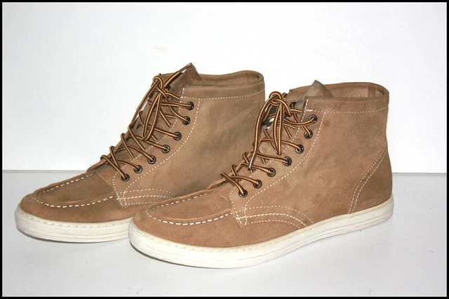 ARMANI JEANS Bottines à Lacets Homme Daim Marron Clair T 9 UK / 43 EUROPE TBE