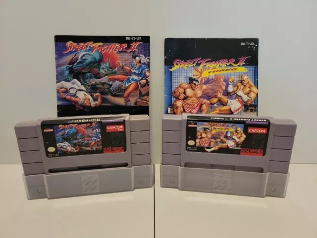 STREET FIGHTER II + street fighter 2 turbo (SNES, 1992) with manuals ...