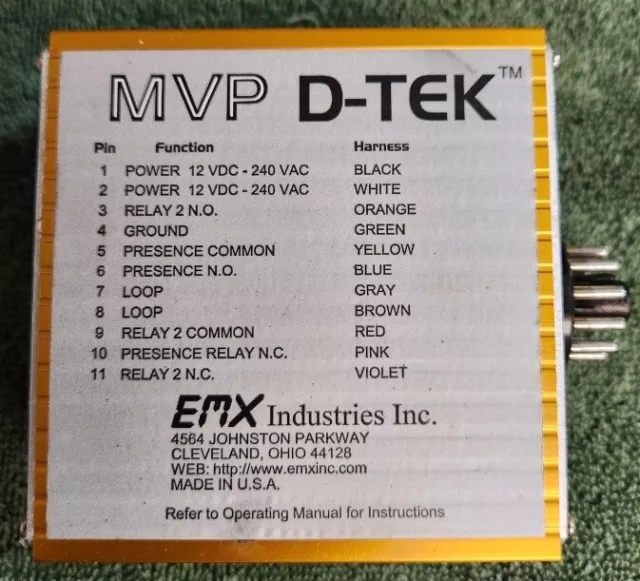 Detector De Bucles Emx Industries Mvp D-Tek
