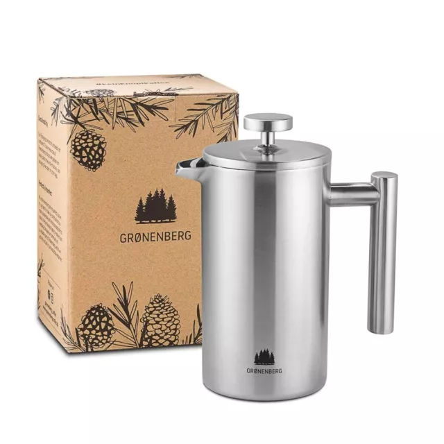 Groenenberg French Press Edelstahl 350 ml | Kaffeebereiter doppelwandig