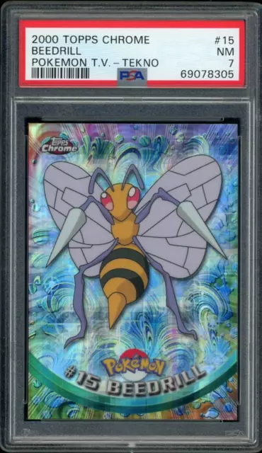 PSA 7 Near Mint TEKNO Beedrill #15 (Topps Chrome Series 1) Holo Pokemon Card PSA 7 Near Mint TEKNO Beedrill #15 (Topps Chrome Series 1) Holo Pokemon Card