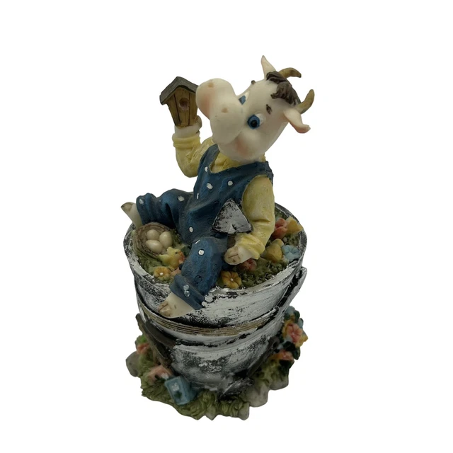Vintage Cow Statue Figurine