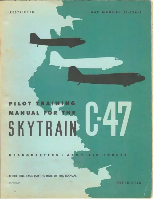 Pdf 28 C-47 Skytrain Manuals R-1830 Dc-3 Aaf Wwii - Dvd-Rom