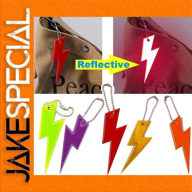 JAKESPECIAL – REFLECTIVE Lightning Bolt Keychains for Safety EUR