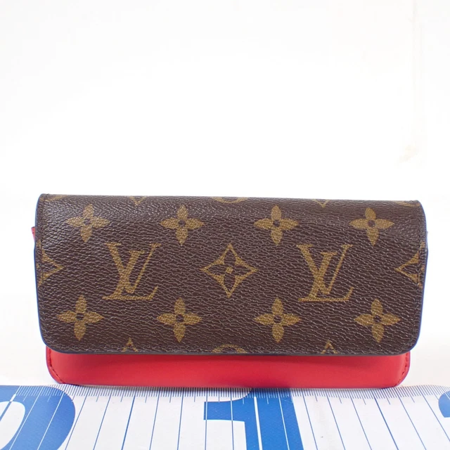 【near mint】LOUIS VUITTON GI0372 Woody Glasses Case Monogram canvas Calf leather
