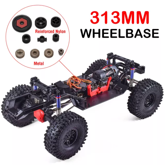 RC 313mm 2-Speed Transmission Chassis Frame+Motor for 1/10 Traxxas TRX-4 Car 2