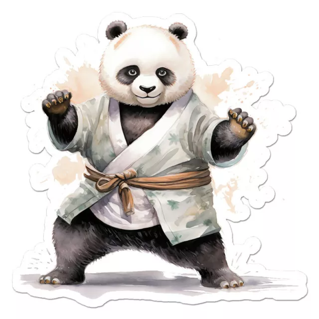 Panda Kung Fu Karate, Vinyl Decal Sticker, Indoor Outdoor, 3 Sizes, #11338