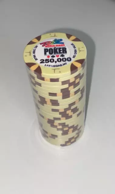 BLISTER da 25 Fiches - Poker chips ceramica replica RIO World Series Valore 250K