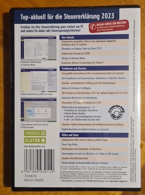 ALDI STEUER 2024 für die Lohnsteuer 2023 Einkommensteuer Steuersoftware