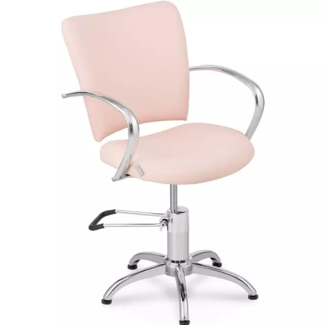 Fauteuil coiffure Hauteur réglable Pivotant à 360° Chaise de coiffure rose