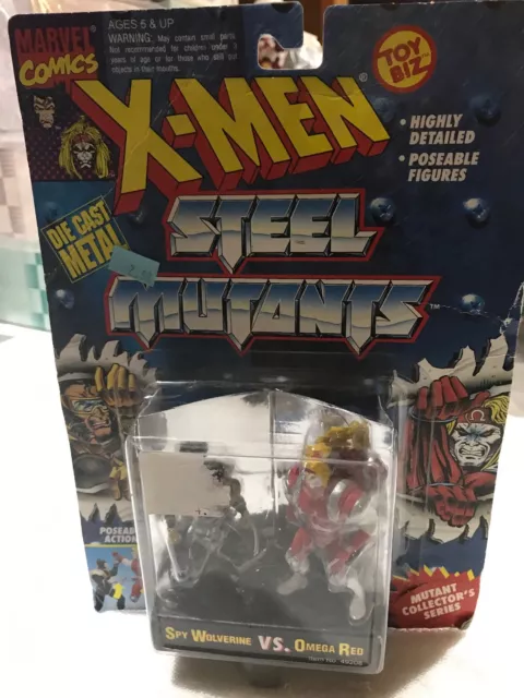 Marvel Comics X-Men Steel Mutants Action Figures Spy Wolverine vs Omega Red