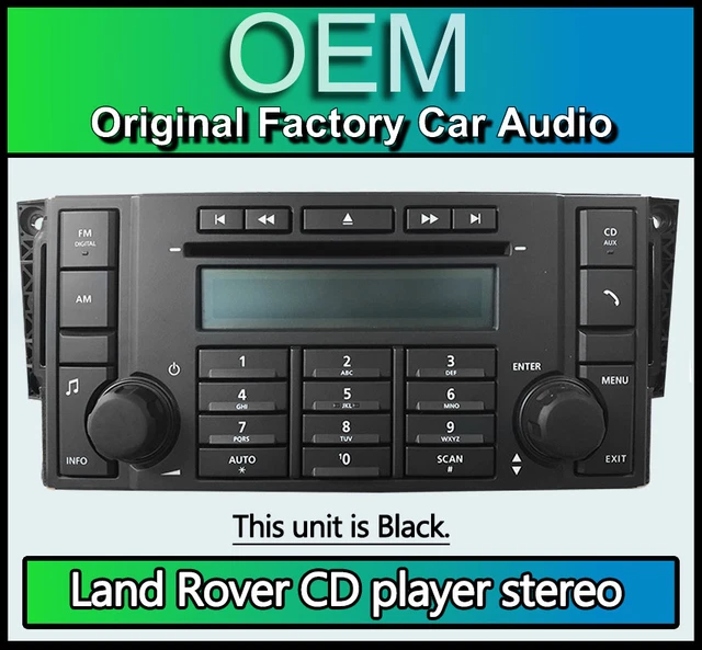 LAND ROVER DISCOVERY 3 radio CD player stereo, 7G9N18C815TA 6 disc CD