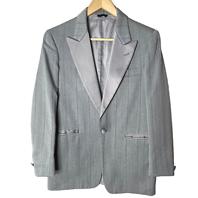 Christian Dior Monsieur Formal Wear Striped Peak Lapel Tuxedo Blazer Jacket, 16B