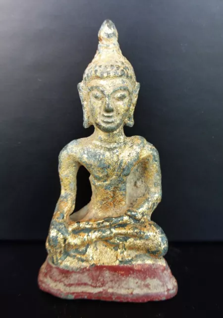 Old thai amulet buddha statue bronze, Sukhothai Buddha