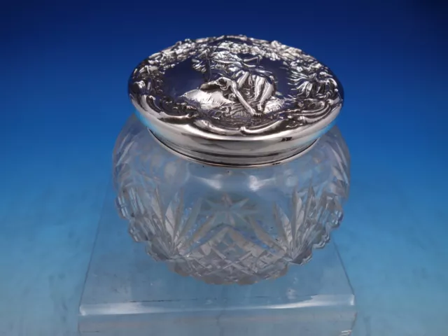 Lovers Swing by Foster & Bailey Sterling Silver Dresser Jar Crystal Bowl (#6688)