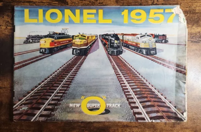 Vintage 1957 Lionel Train New Super "O" Track Catalog Book Model Railroad