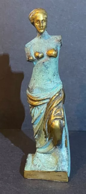 Vintage Bronze 17 cm Venus de Milo Aphrodite Statue Figur