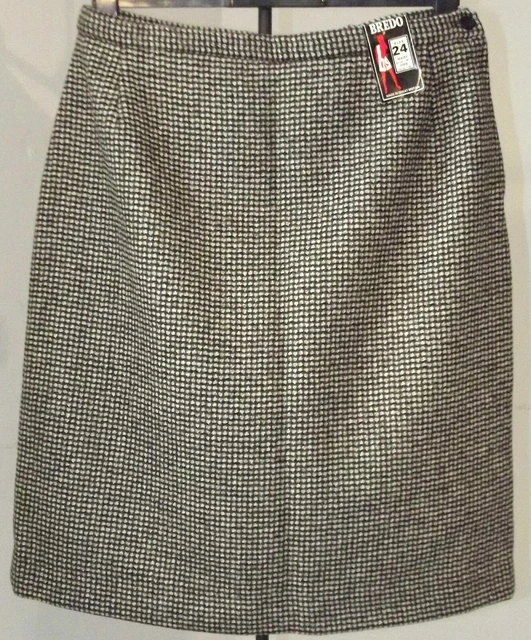 Gonna in tweed vintage INUTILIZZATA ANNI '70 mix lana GONNE BREDO vita 36 pollici