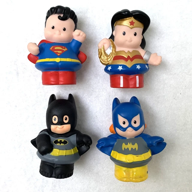 Fisher Price Little People DC Super Heroes Wonder Woman Batgirl Superman Batman